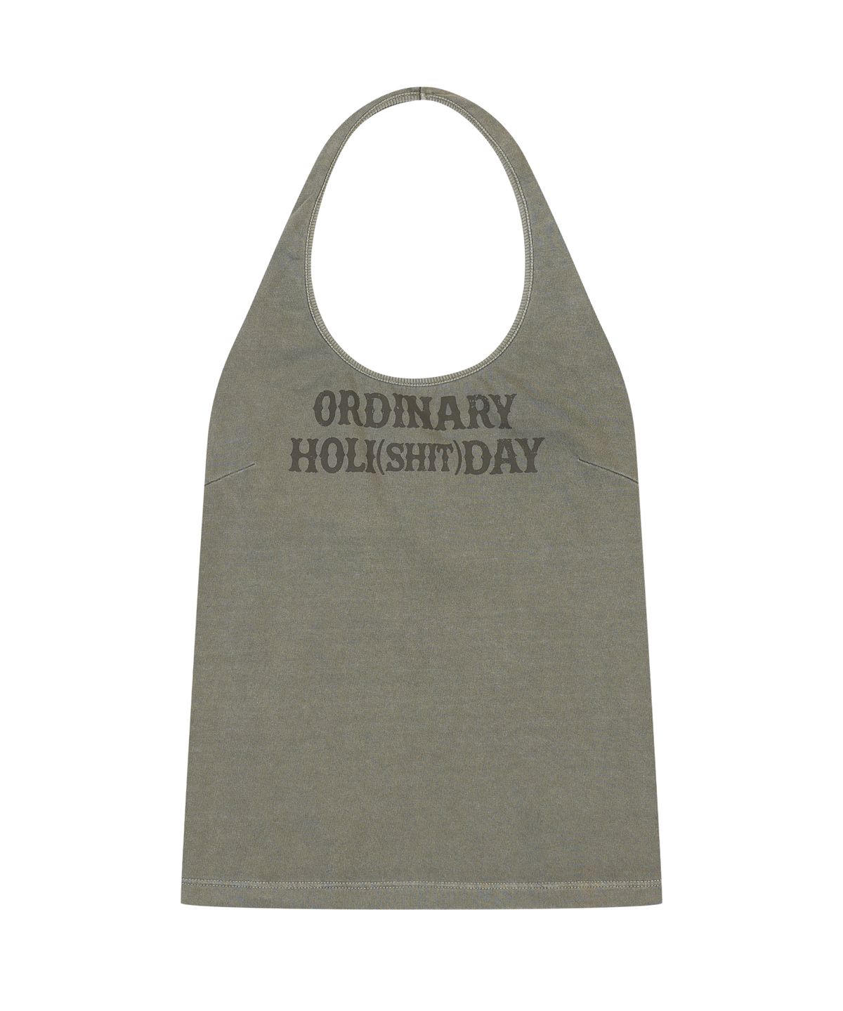오디너리 홀리데이(ORDINARY HOLIDAY) HALTER LOGO T-SHIRT [KHAKI]