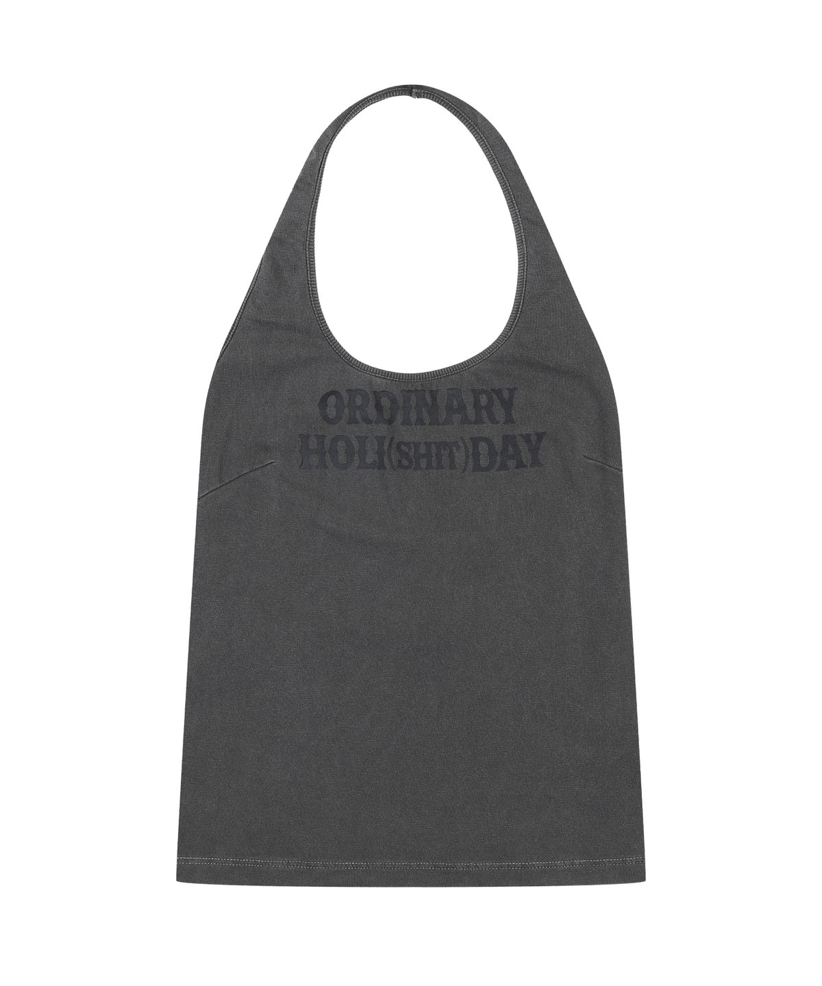 오디너리 홀리데이(ORDINARY HOLIDAY) HALTER LOGO T-SHIRT [CHARCOAL]