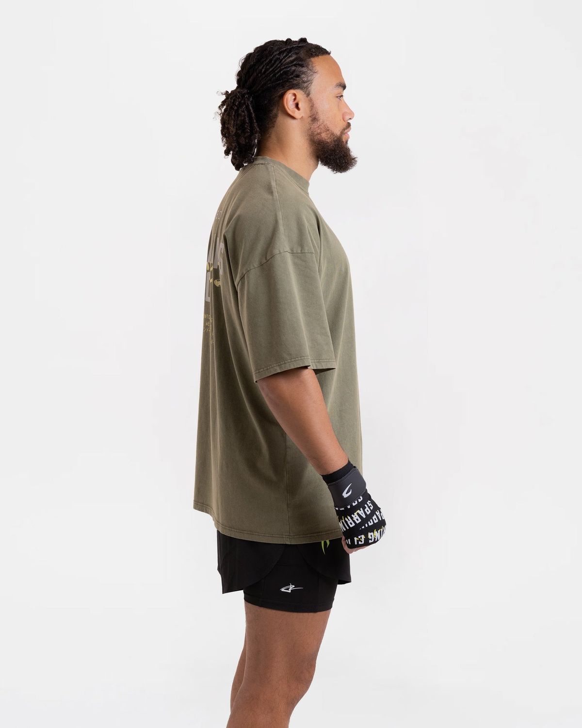 복스로(BOXRAW) 나카타니 x 스파링 클럽 오버사이즈 티셔츠 JUNTO-SPCLT [워시드 올리브]
