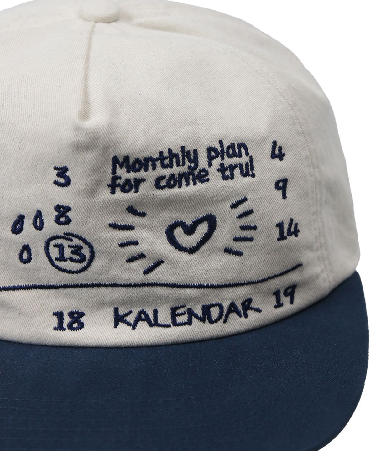 카렌다(KALENDAR) Monthly Plan 5pannel Cap [Oatmeal/Navy]