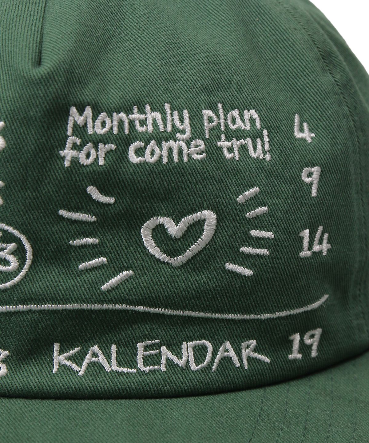카렌다(KALENDAR) Monthly Plan 5pannel Cap [Teal]
