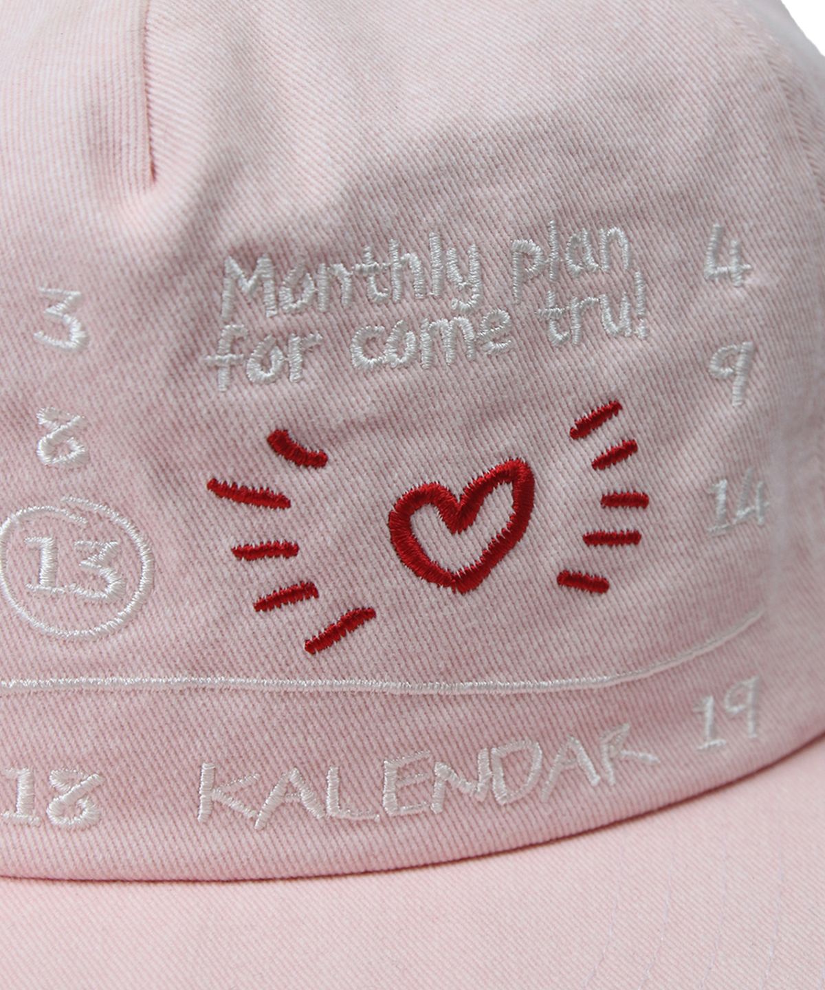 카렌다(KALENDAR) Monthly Plan 5pannel Cap [Pink]