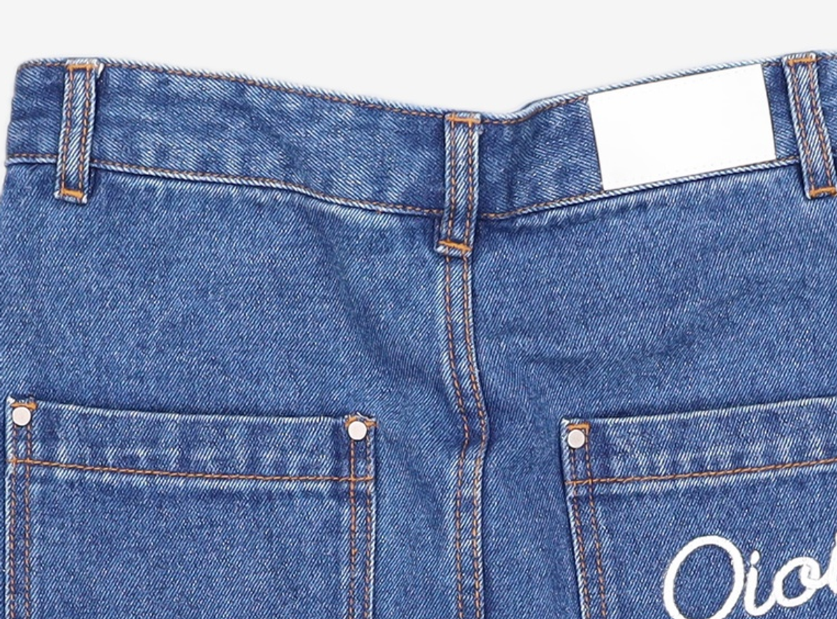 오아이오아이 컬렉션(OIOI COLLECTION) FATIGUE DENIM SKIRT [BLUE] M