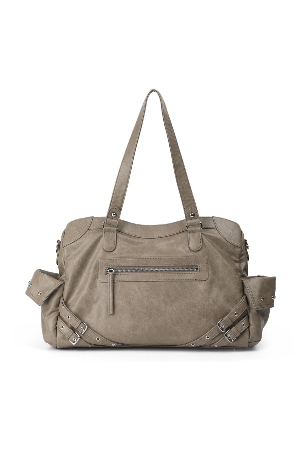MUSINSA公式 | DEINET STUD POCKET BIG BAG IN KHAKI