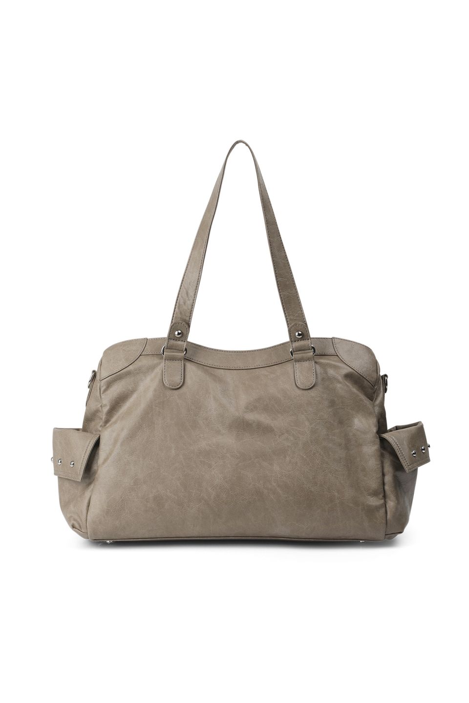 MUSINSA公式 | DEINET STUD POCKET BIG BAG IN KHAKI