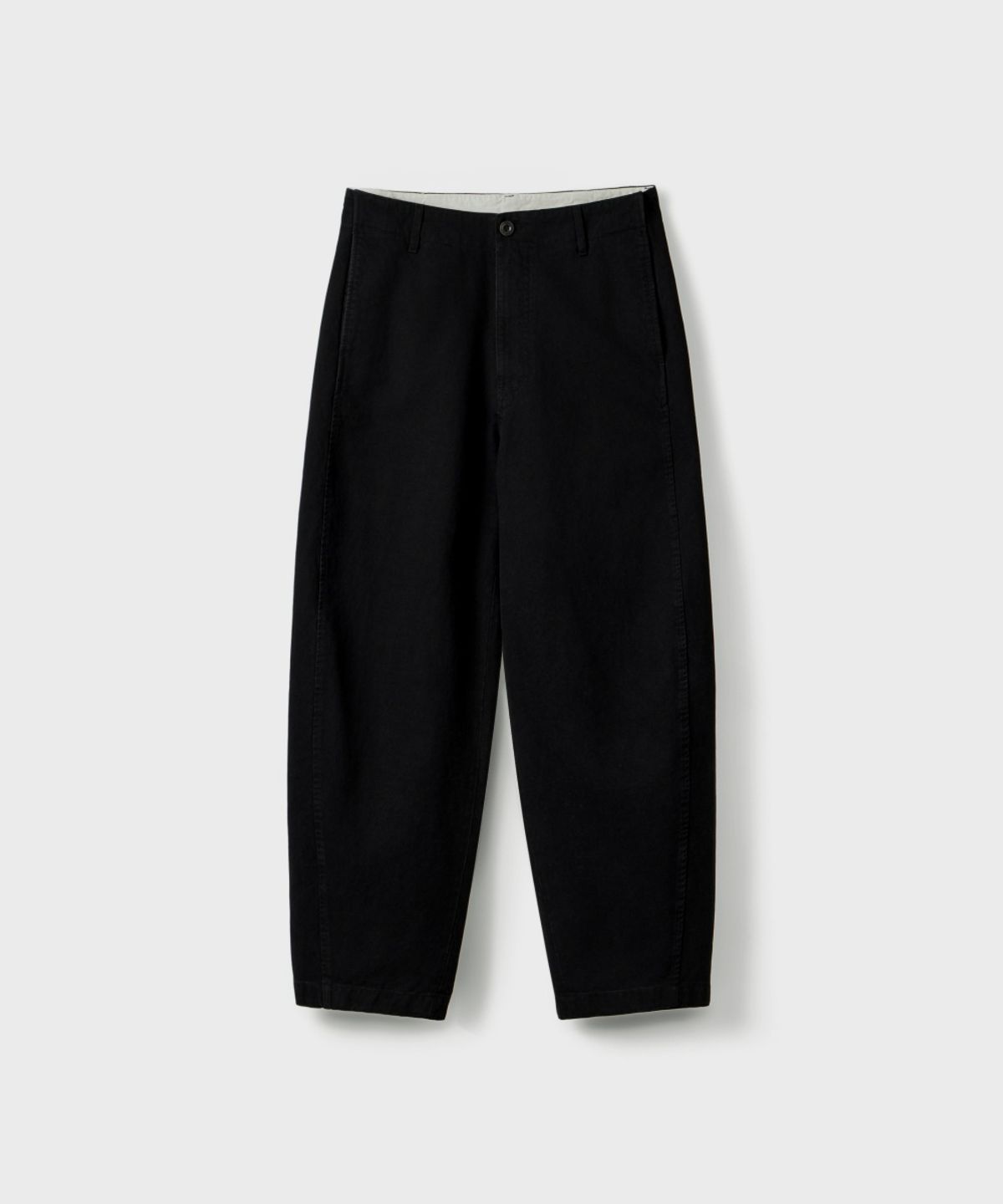 유니온블루(UNION BLUE) BARREL TEXTURED PANTS [DYED BLACK]