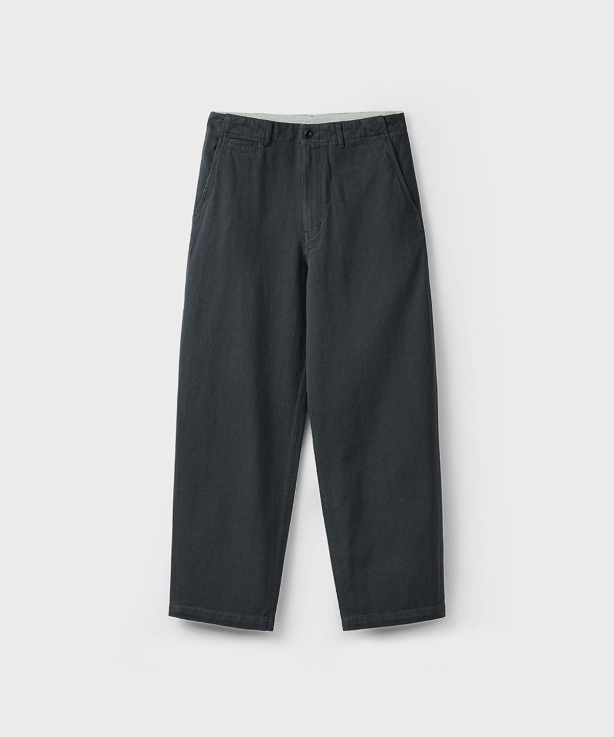 유니온블루(UNION BLUE) ARCHON TWILL CHINO PANTS [WASHED BLACK]