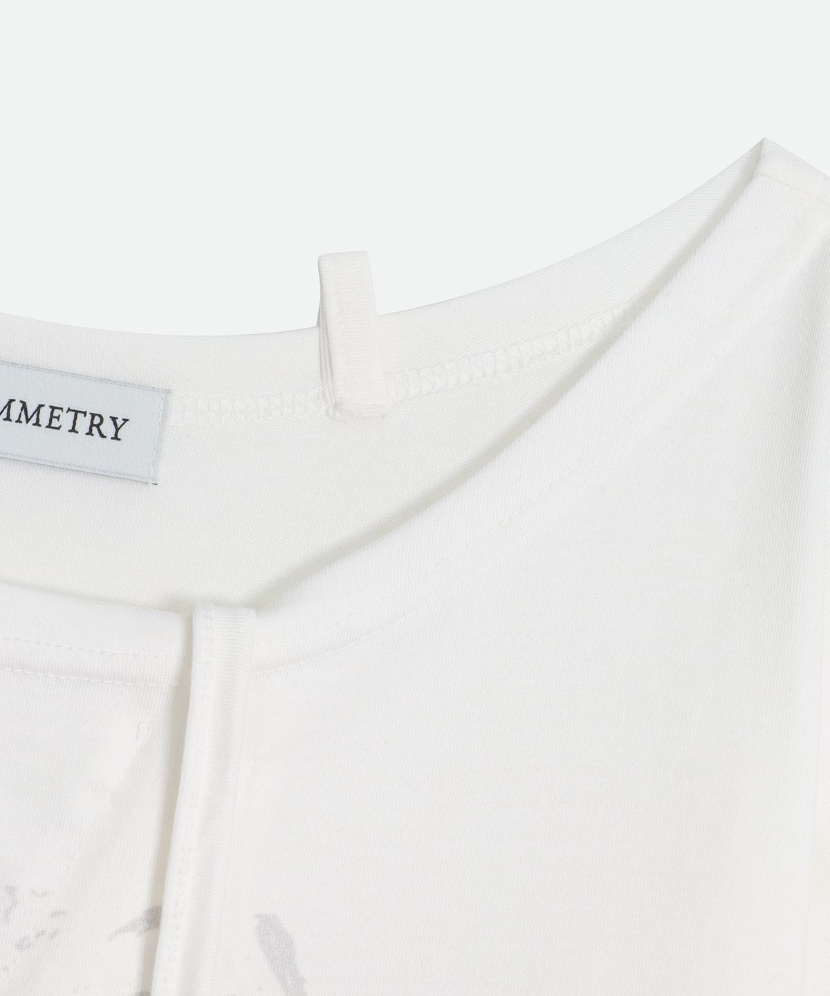 애시메트리(ASYMMETRY) SILENT CROSS SHIRRING TOP / IVORY