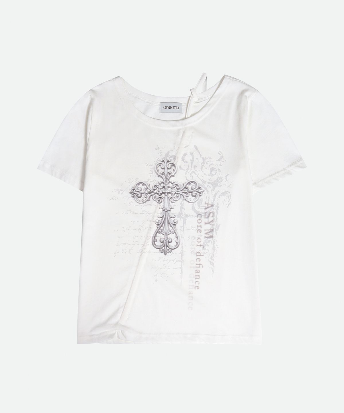 애시메트리(ASYMMETRY) SILENT CROSS SHIRRING TOP / IVORY