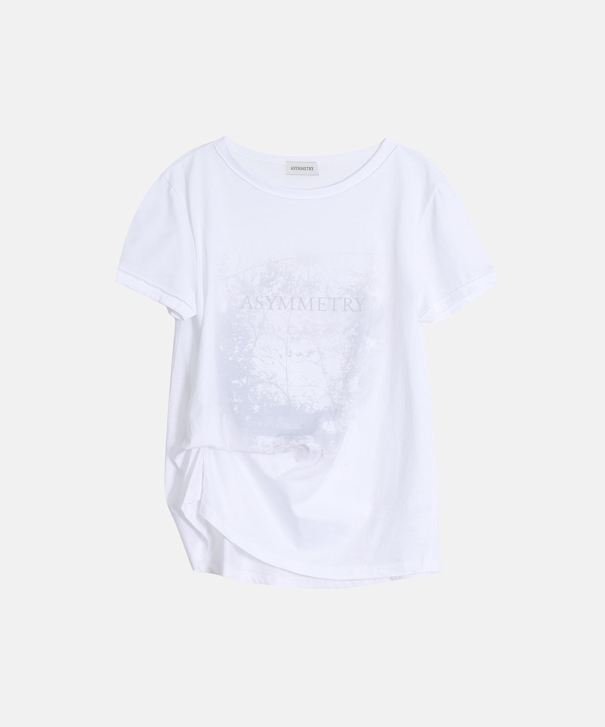 애시메트리(ASYMMETRY) FADED SLANT SILHOUETTE TOP / CHARCOAL