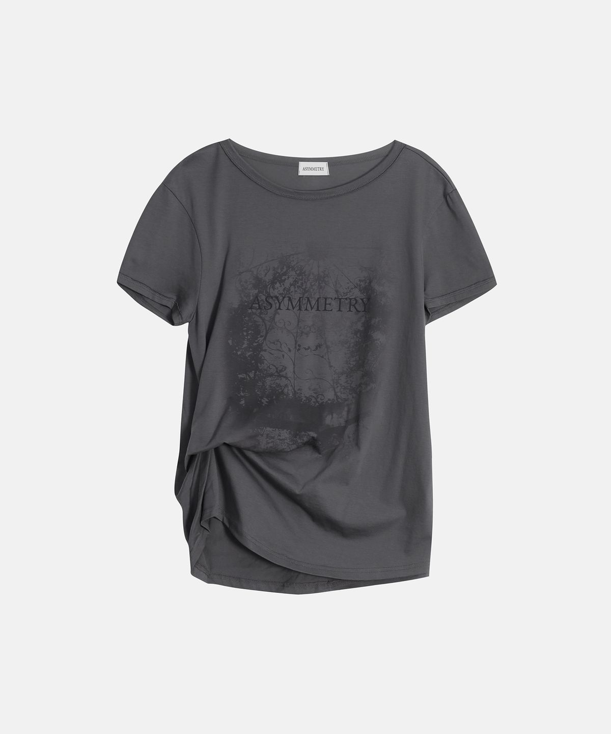 애시메트리(ASYMMETRY) FADED SLANT SILHOUETTE TOP / CHARCOAL