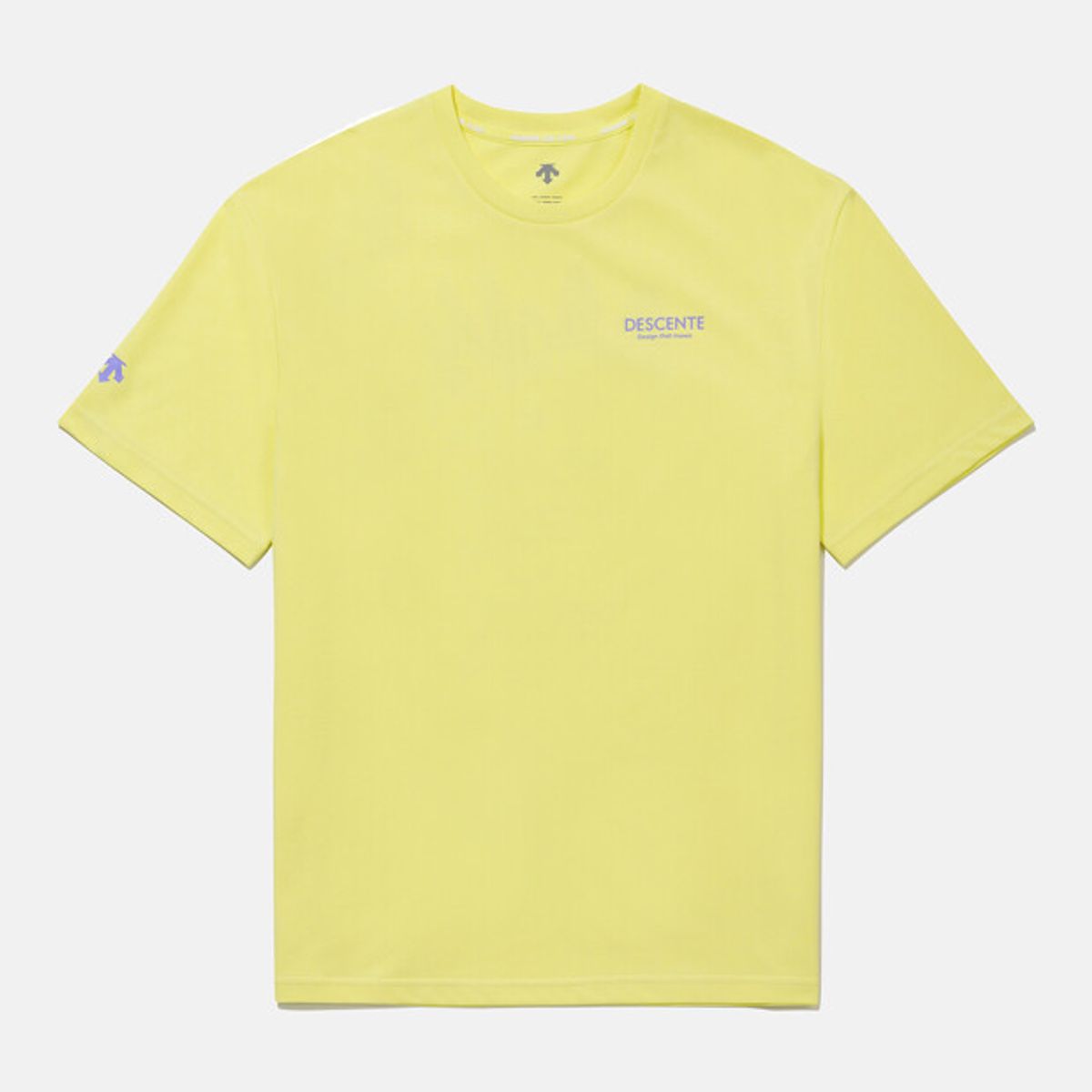 데상트(DESCENTE) 무브먼트 백그래픽 반팔 티셔츠 옐로우 SR211ETS55