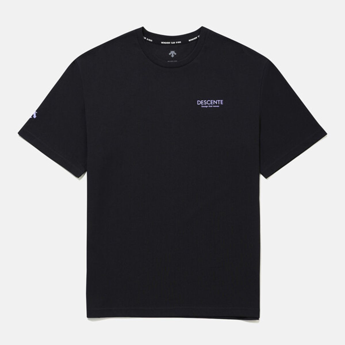 데상트(DESCENTE) 무브먼트 백그래픽 반팔 티셔츠 블랙 SR211ETS55