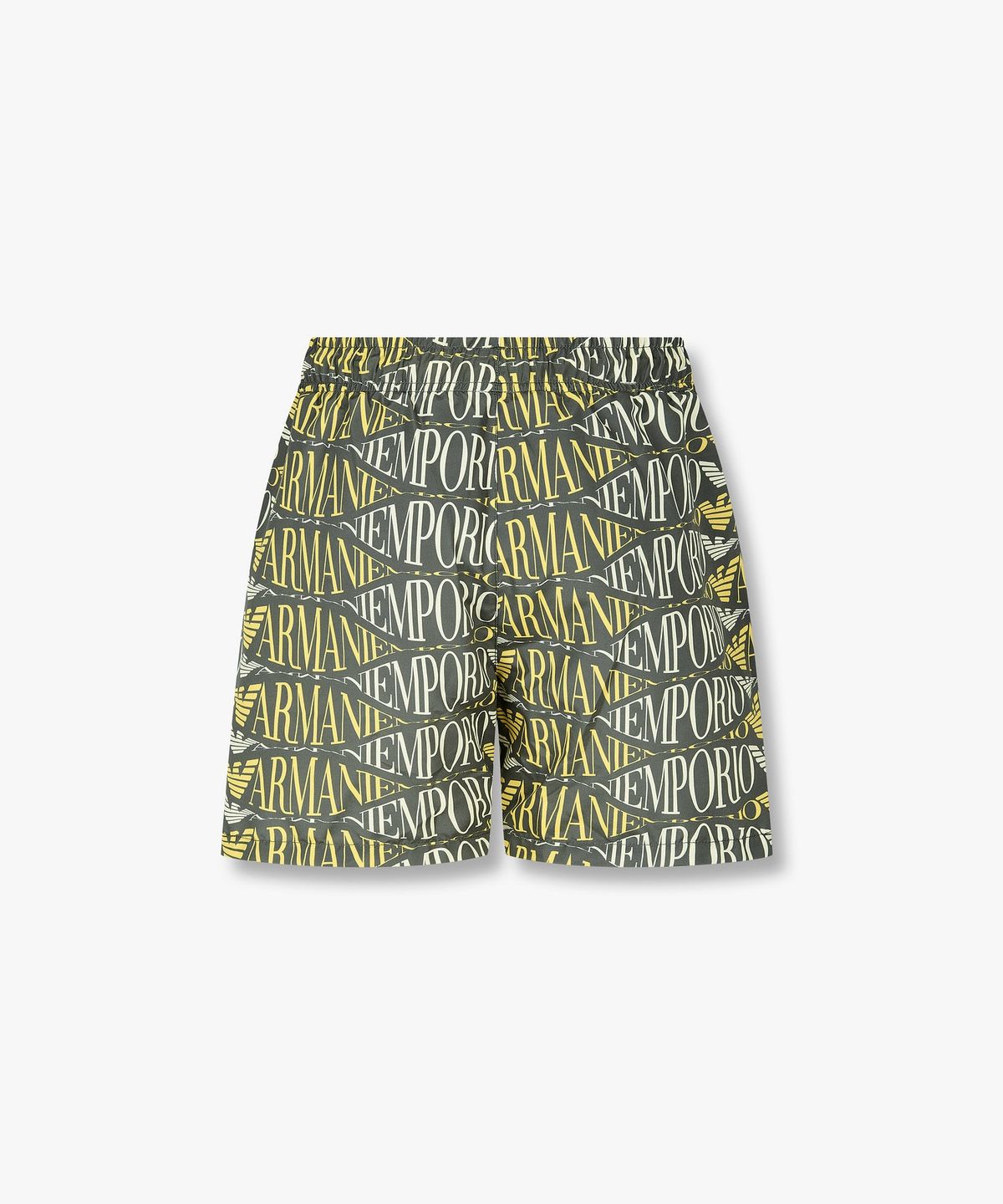 엠포리오 아르마니 언더웨어(EMPORIO ARMANI UNDERWEAR) 남성 톤온톤 로고 패턴 스윔 쇼츠_올리브 0816121165