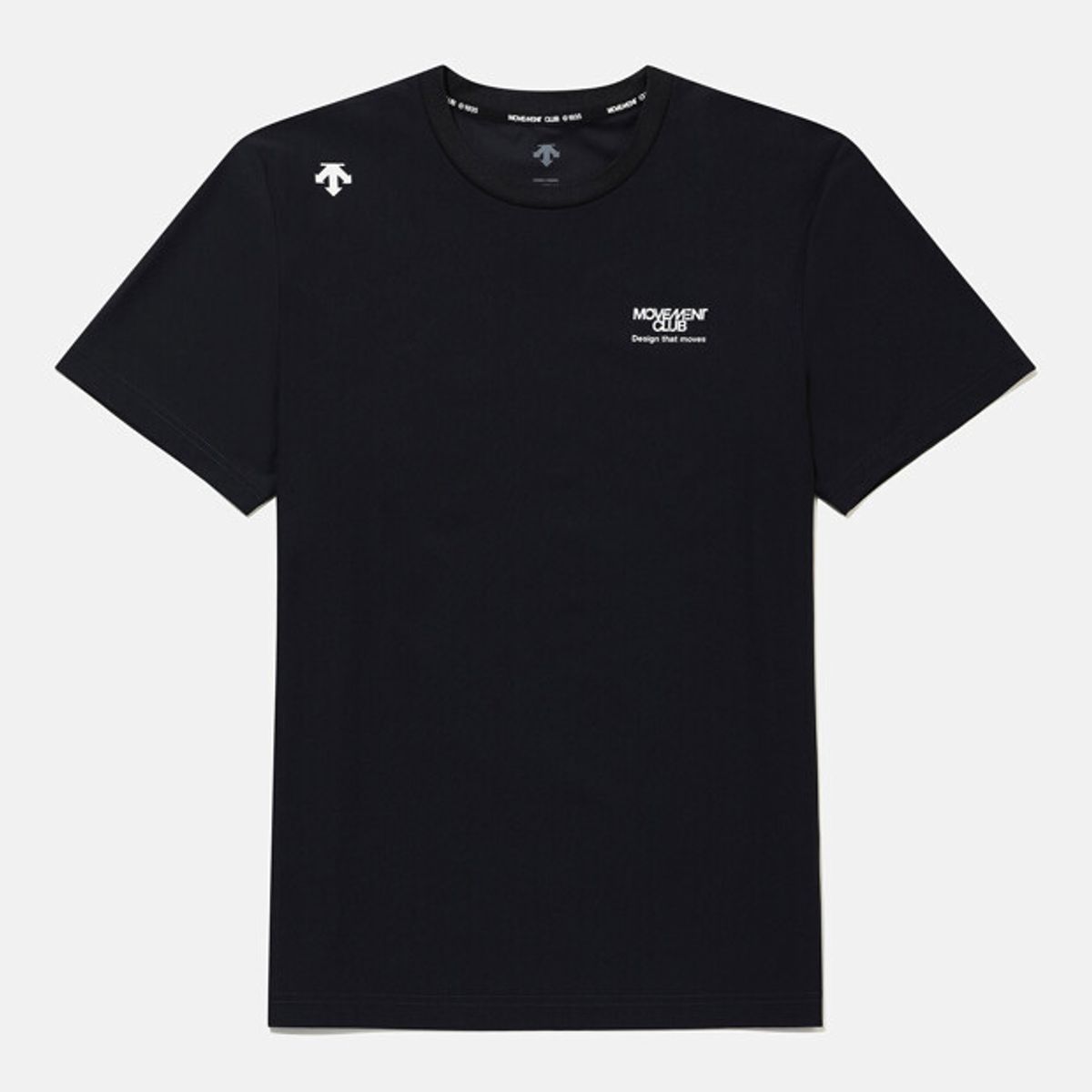 데상트(DESCENTE) 쿨링 트리코트 백그래픽 반팔 티셔츠 블랙 SR213ETS57