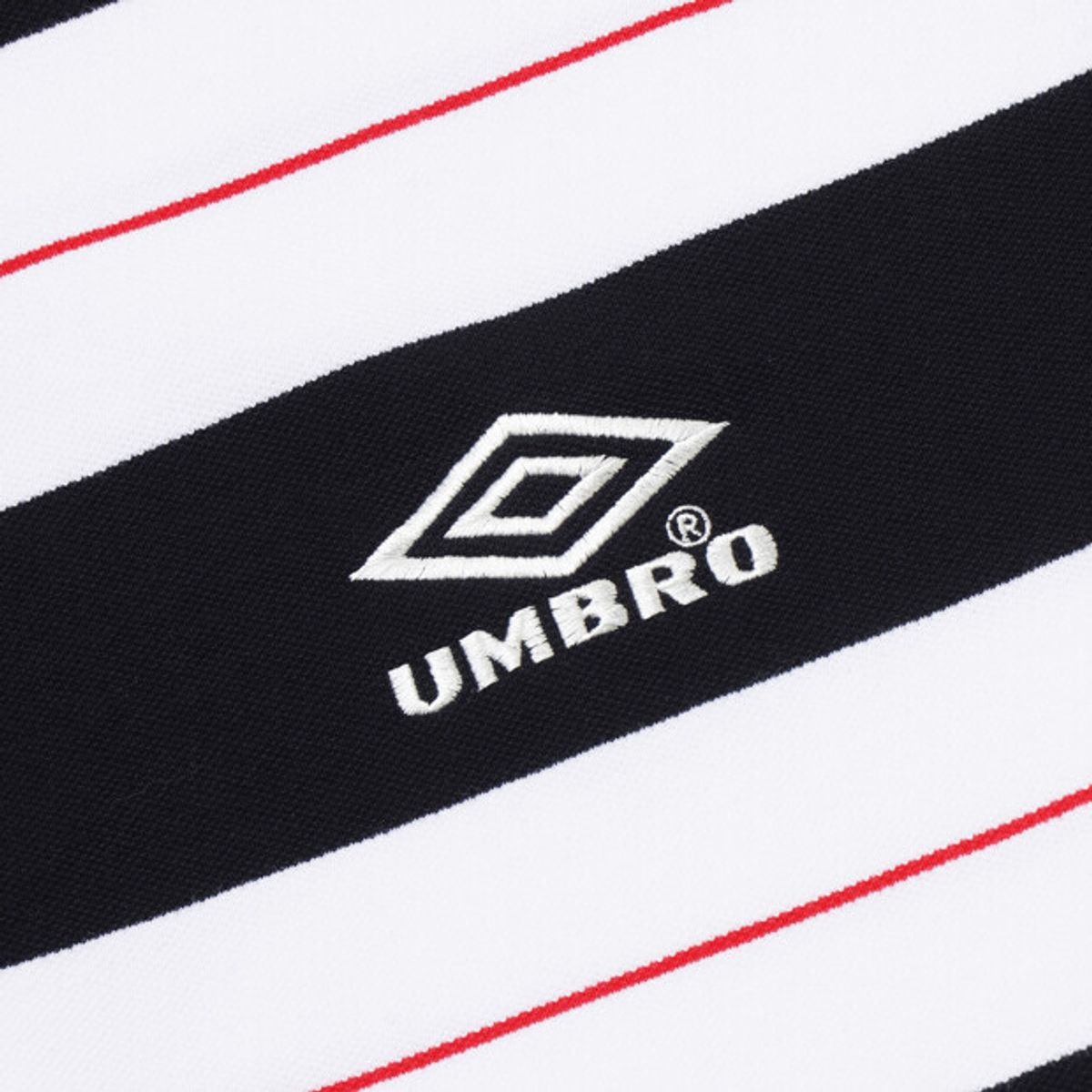 엄브로(UMBRO) HBL 스트라이프 럭비 피케 반팔 티셔츠 아이보리 UR221CTS51