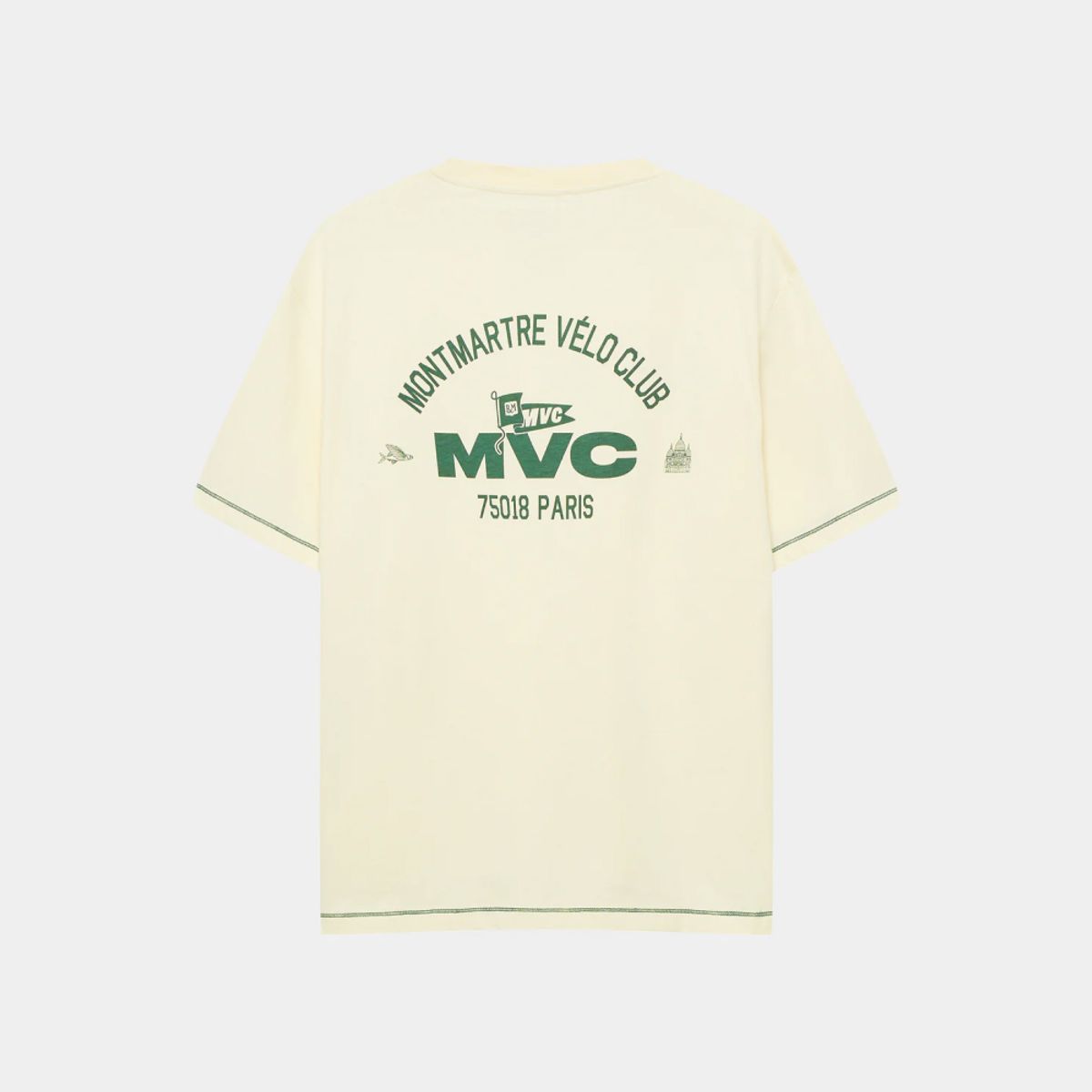 카페 드 사이클리스트(CAFE DU CYCLISTE) 앤 MVC 익스플로어 반팔 티셔츠 앤티크 화이트 공용