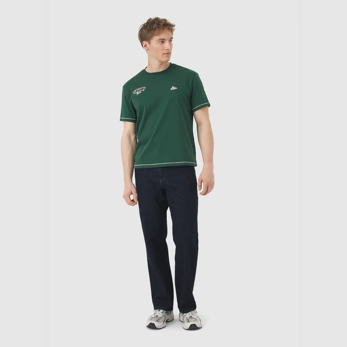 카페 드 사이클리스트(CAFE DU CYCLISTE) 앤 MVC 익스플로어 반팔 티셔츠 다크 그린 공용