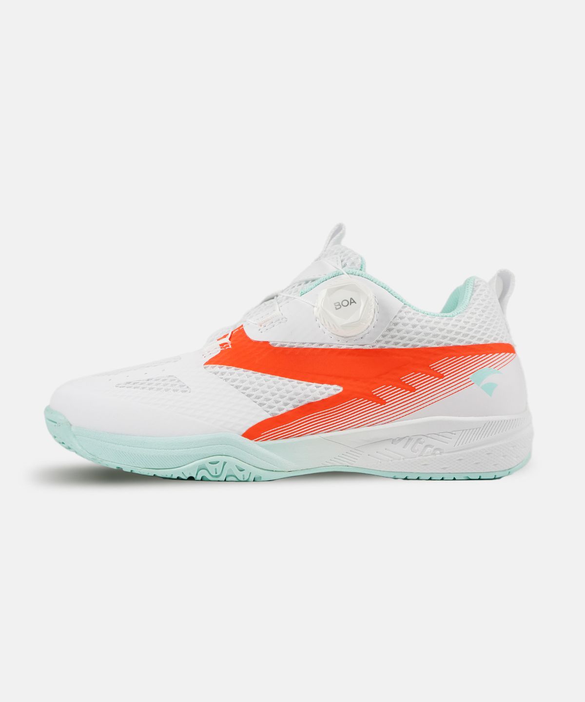 비트로(VITRO) 남녀공용 탁구화 오로라 보아 (WHITE&NEON ORANGE) 보아 핏 시스템
