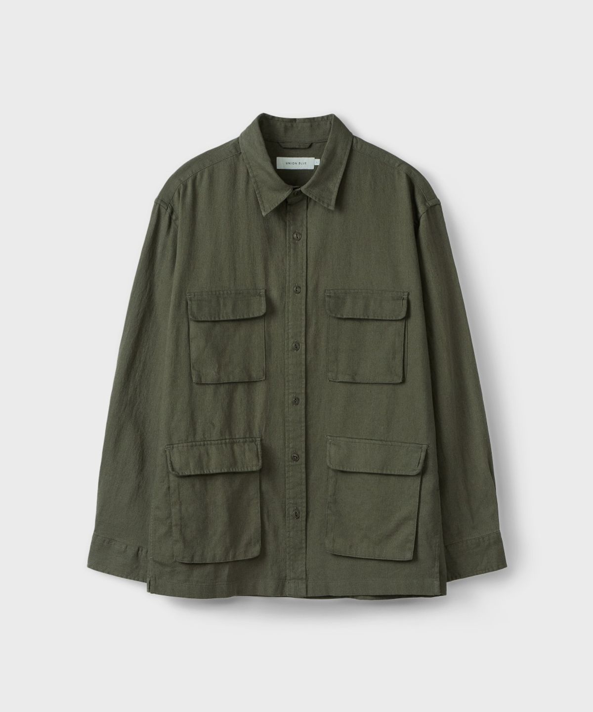 유니온블루(UNION BLUE) BDU LINEN SHIRT [OLIVE]