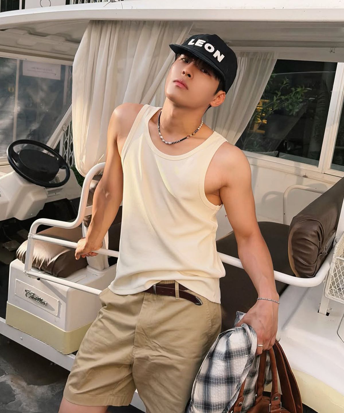 제너럴아이디어(GENERALIDEA) MAN 베이직 슬리브리스 탑 [IVORY] / GF2MTS010