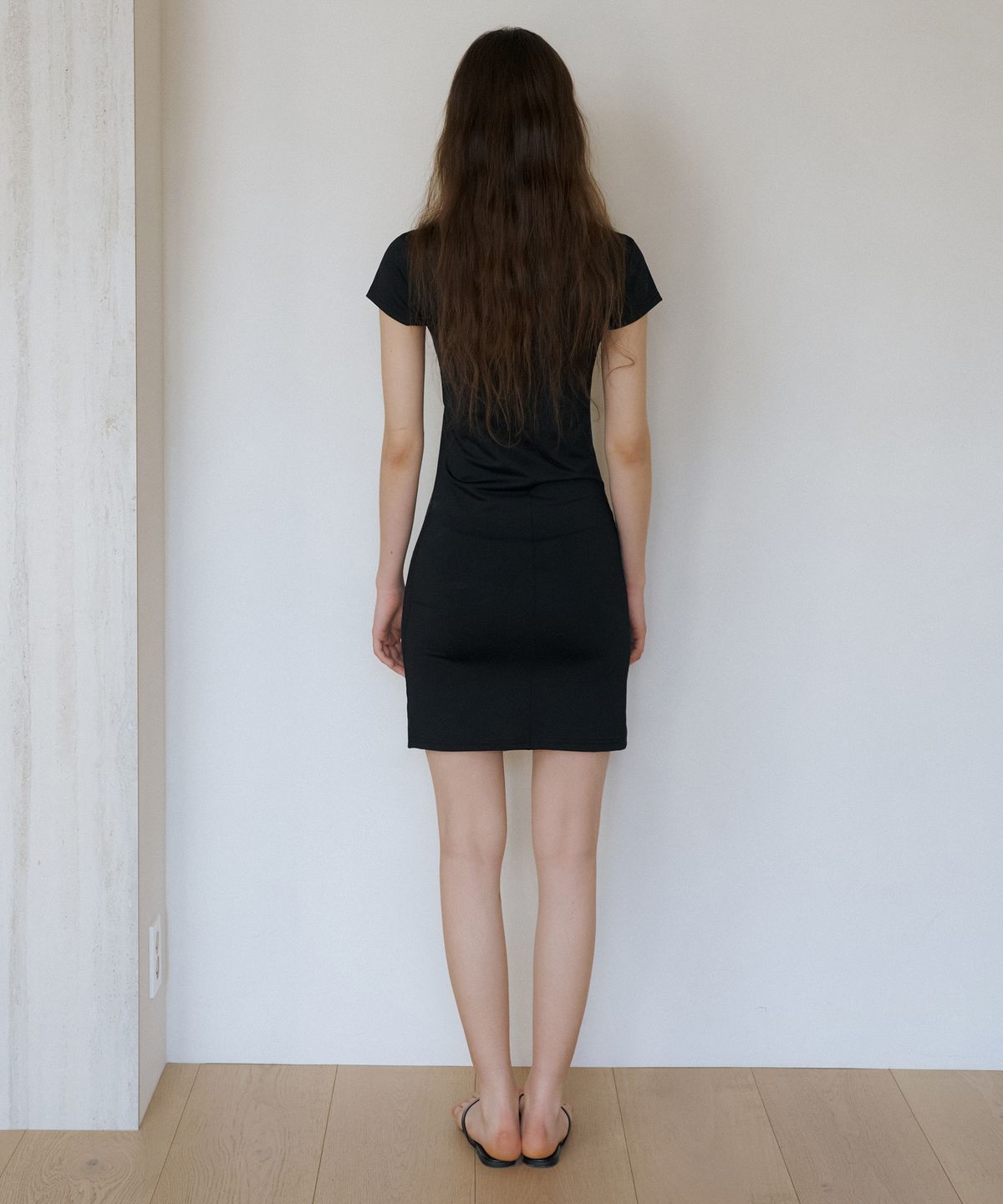 리올그(REORG) WA TIE HALF NECK  MINI OPS BLACK