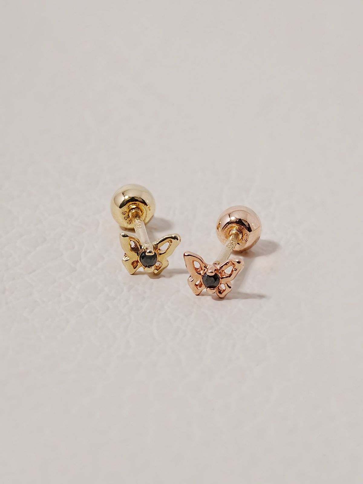 미니멀피어싱(MINIMALPIERCING) 14K 블랙 미니 나비 피어싱 귀걸이
