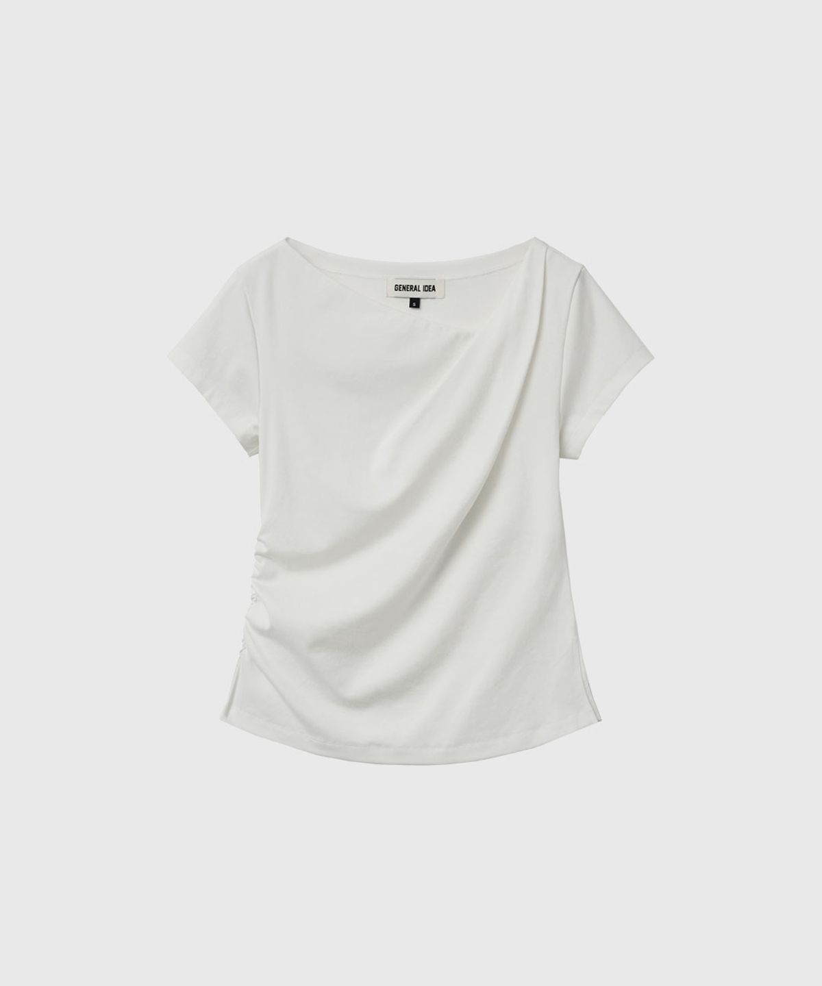 제너럴아이디어(GENERALIDEA) 드레이프 셔링 져지 블라우스 [OFF WHITE] / GF2LTS527