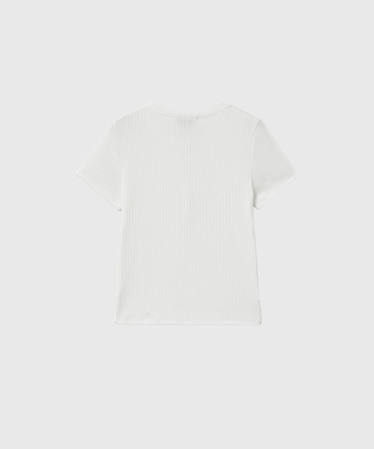 제너럴아이디어(GENERALIDEA) 펀칭 리브드 헨리넥 티셔츠 [WHITE] / GF2LTS525