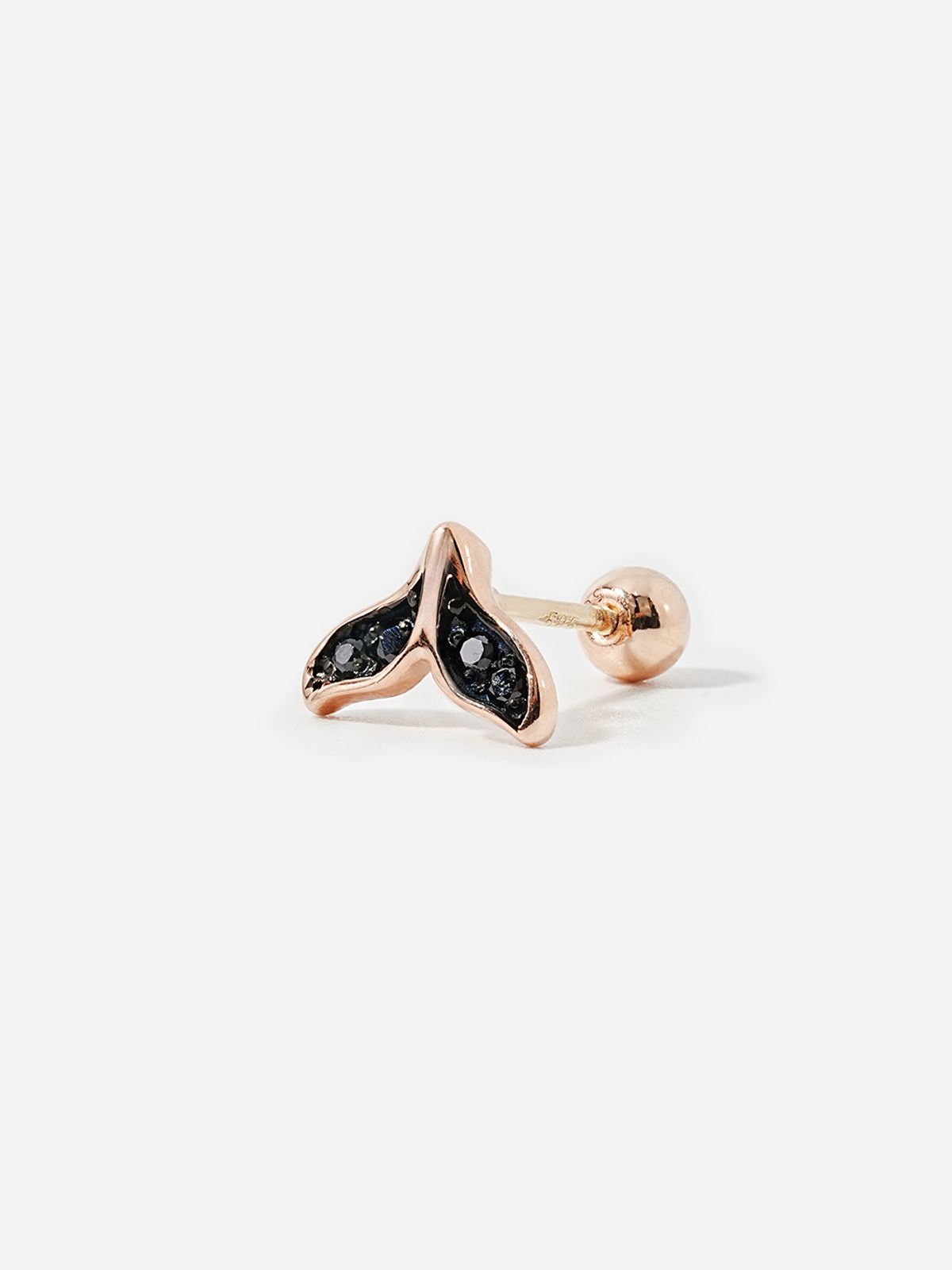 미니멀피어싱(MINIMALPIERCING) 14K 블랙 고래 꼬리 피어싱