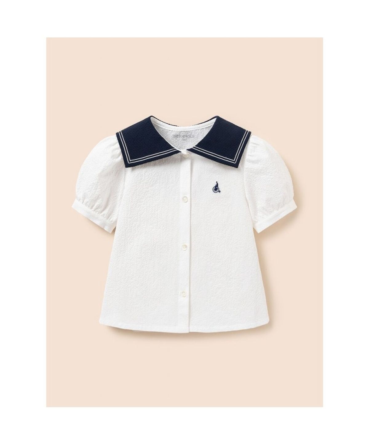빈폴 키즈(BEANPOLE KIDS) 여아 클래식 마린 시어서커 상하 세트  화이트 (BI6465G021)