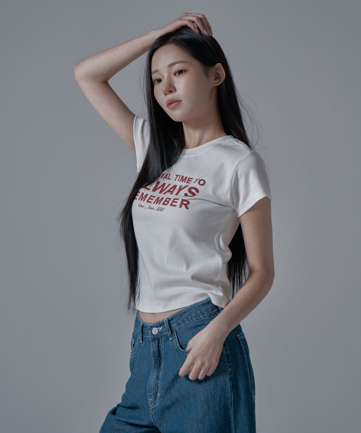 와르 포 우먼(WAARFORWOMAN) WT-70 올웨이즈 슬림 반팔 티셔츠_화이트