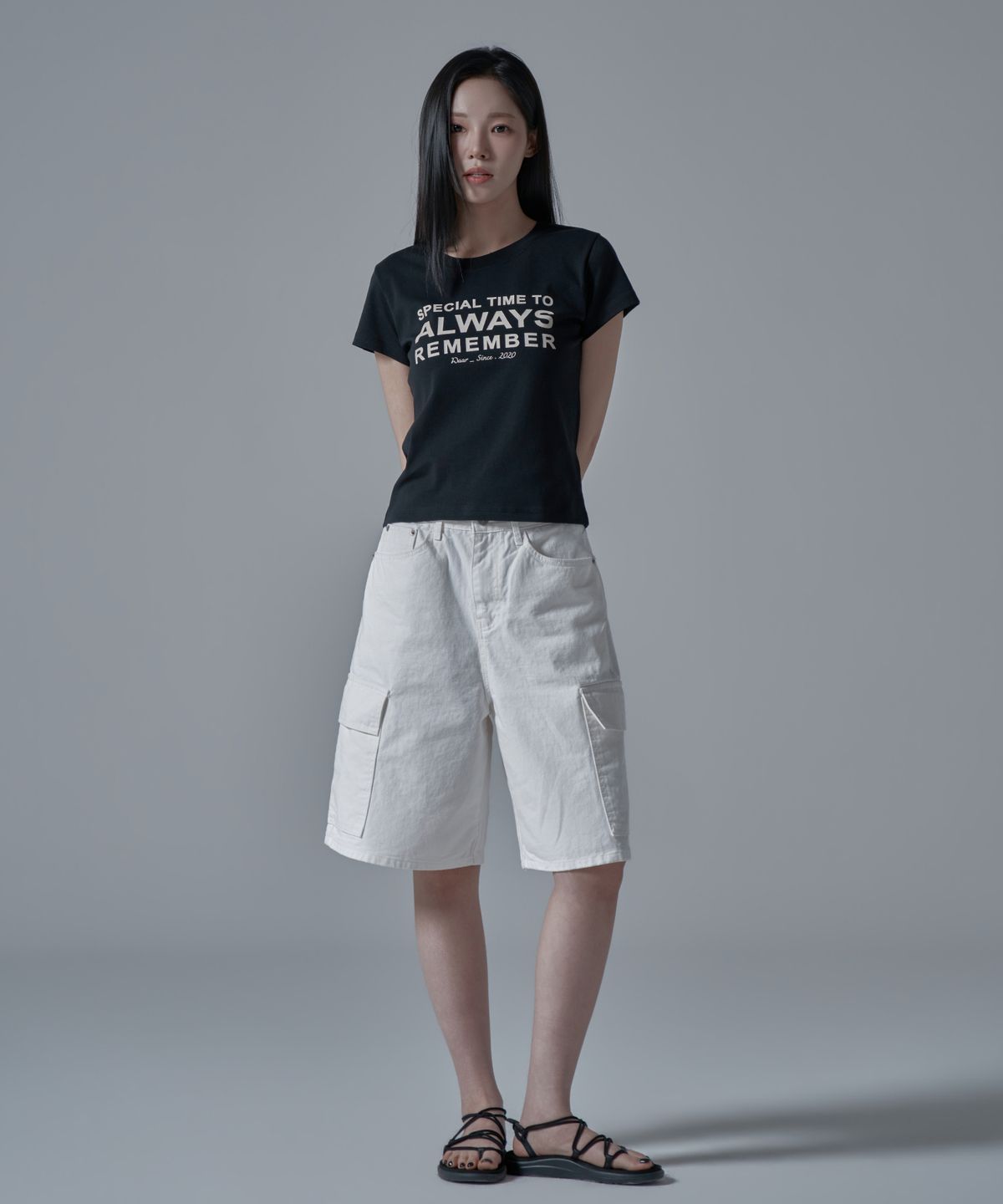 와르 포 우먼(WAARFORWOMAN) WT-70 올웨이즈 슬림 반팔 티셔츠_블랙