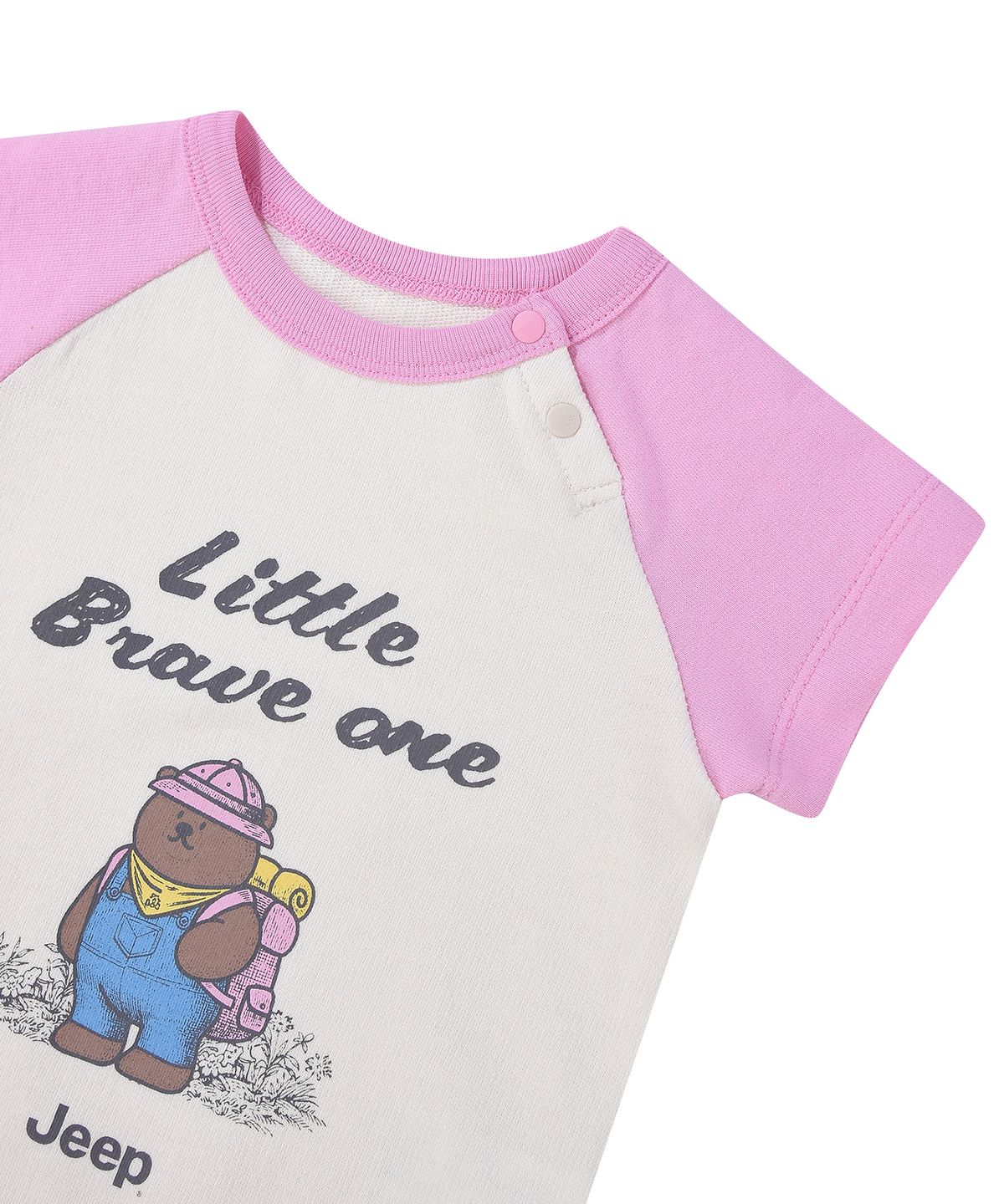 지프키즈(JEEPKIDS) 캠핑 베어 반팔 바디수트 셋트 (KR0TTU102PK)