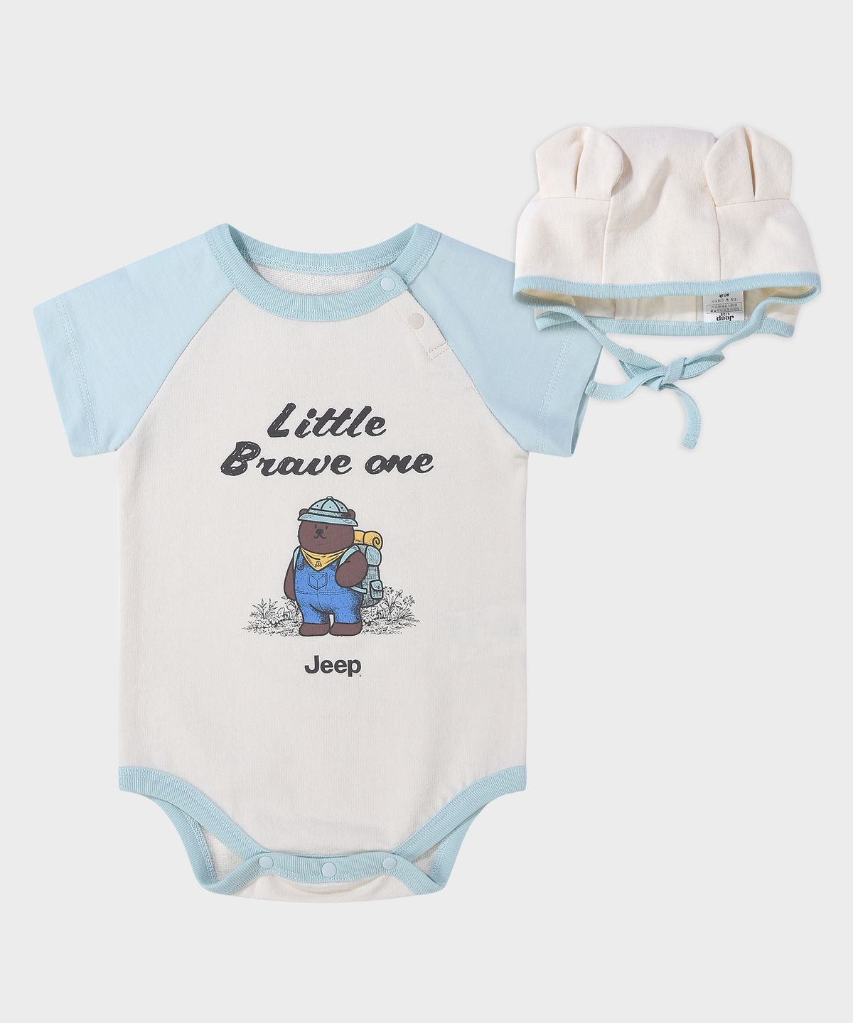 지프키즈(JEEPKIDS) 캠핑 베어 반팔 바디수트 셋트 (KR0TTU102MT)