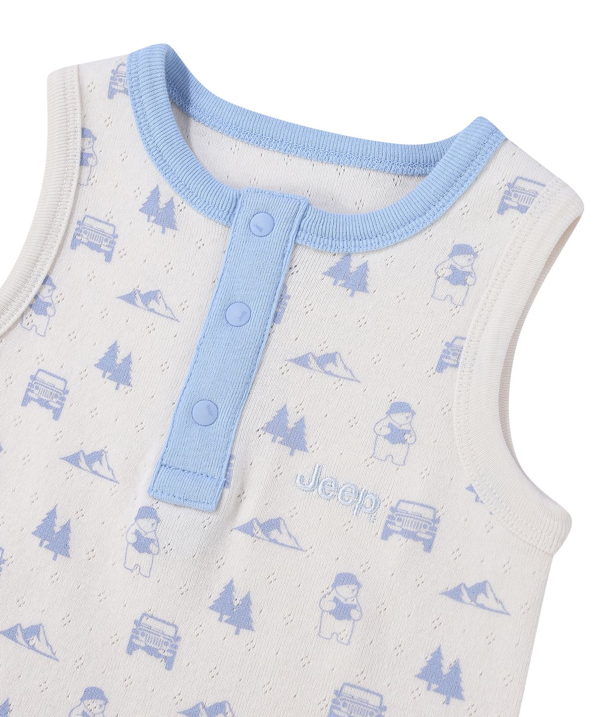지프키즈(JEEPKIDS) 캠핑 베어 나시 바디수트 셋트 (KR0TTU101BL)