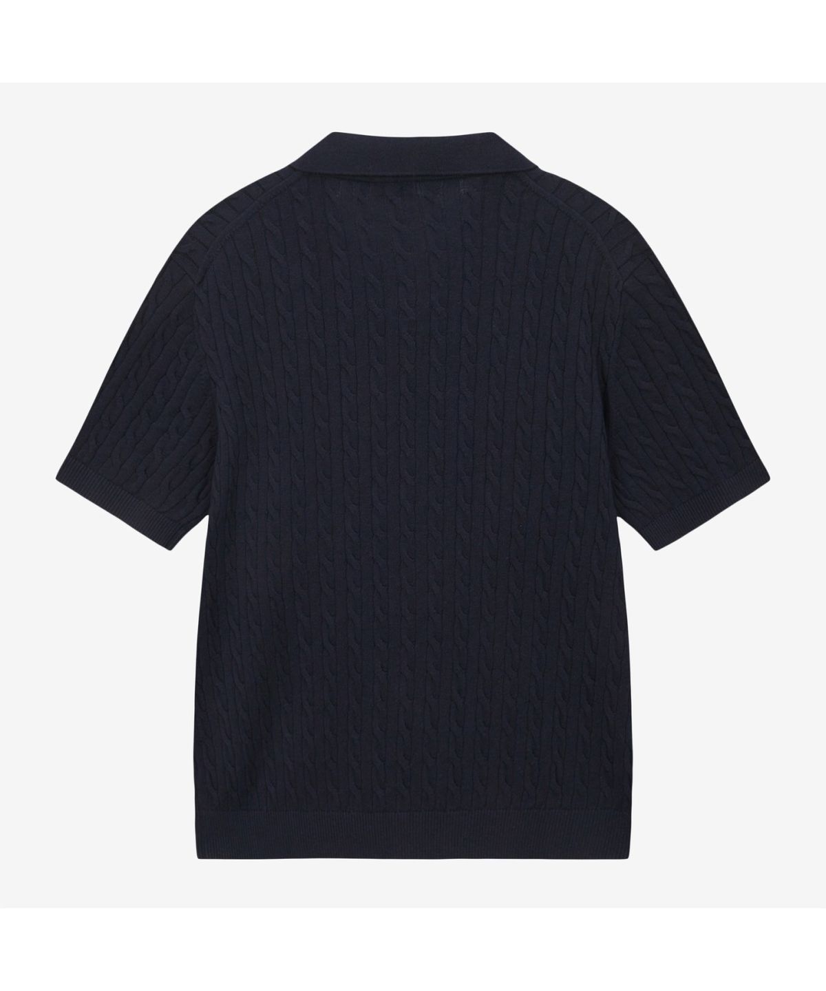노스페이스(THE NORTH FACE) NT7AS00C 남성 케이블 반팔 폴로 스웨터 NAVY