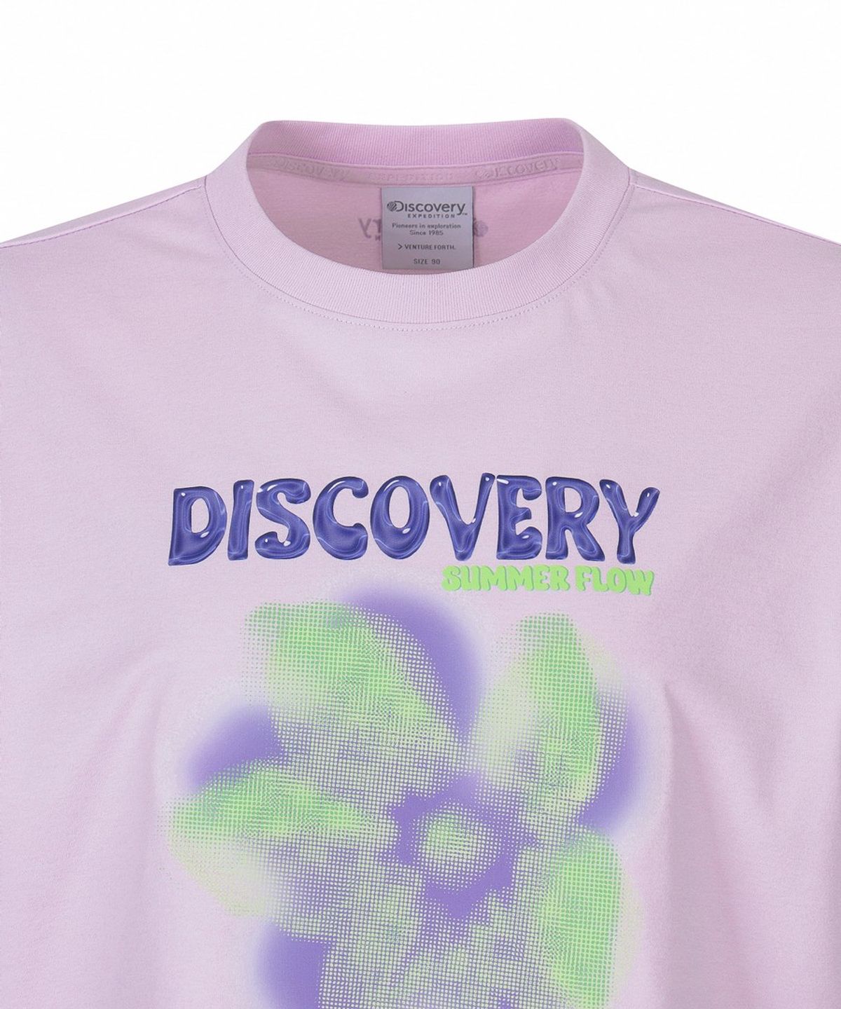 디스커버리 익스페디션(DISCOVERY EXPEDITION) 여성 플라워 그래픽 반팔티셔츠 (L/LAVENDER)