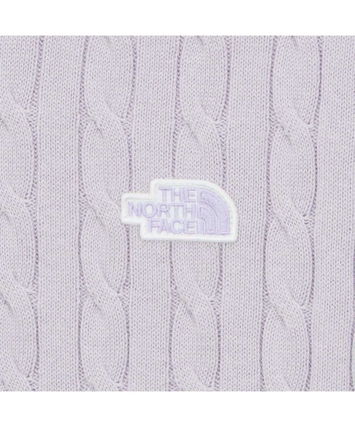 노스페이스(THE NORTH FACE) NT7AS31B 여성 케이블 반팔 스웨터 LILAC