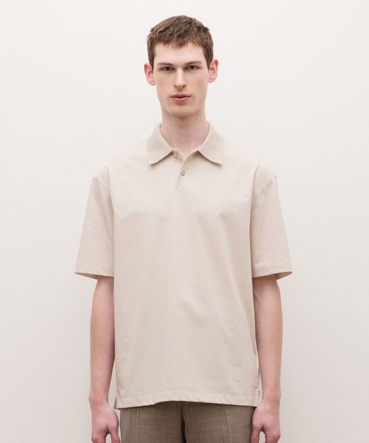 질스튜어트뉴욕 맨(JILLSTUART NEWYORK MEN) 린넨 블렌드 티셔츠 - 라이트베이지 (JNTS6B501I1)