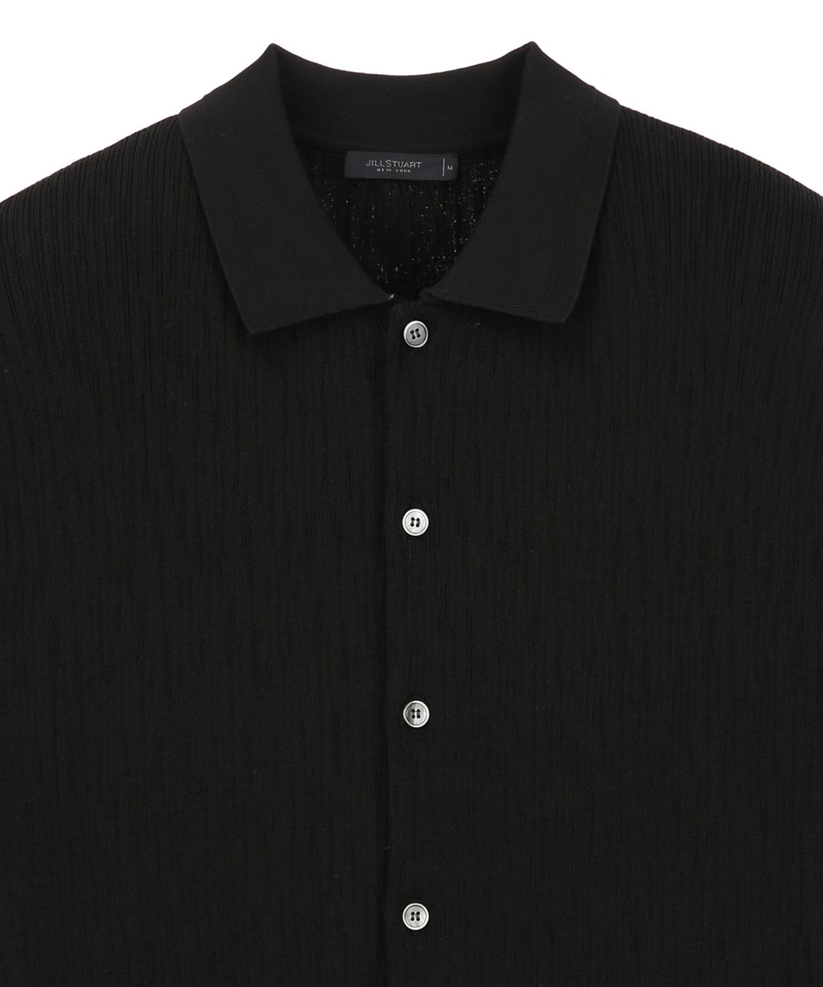 질스튜어트뉴욕 맨(JILLSTUART NEWYORK MEN) 플리츠 카라 가디건 - 블랙 (JNSW6B604BK)