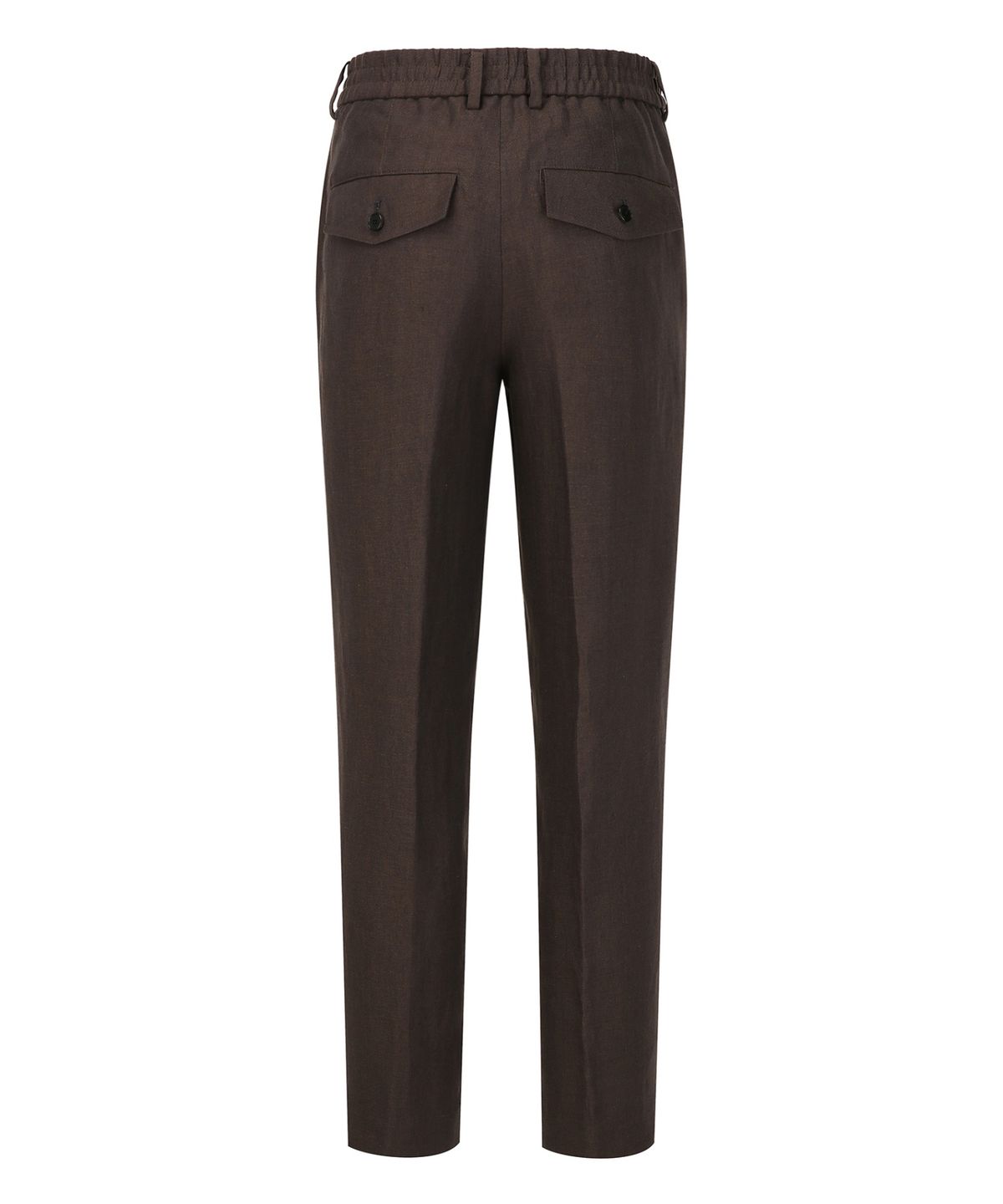 질스튜어트뉴욕 맨(JILLSTUART NEWYORK MEN) 투턱 테이퍼드 린넨 셋업 팬츠 - 다크브라운 (JNPA6B305W3)