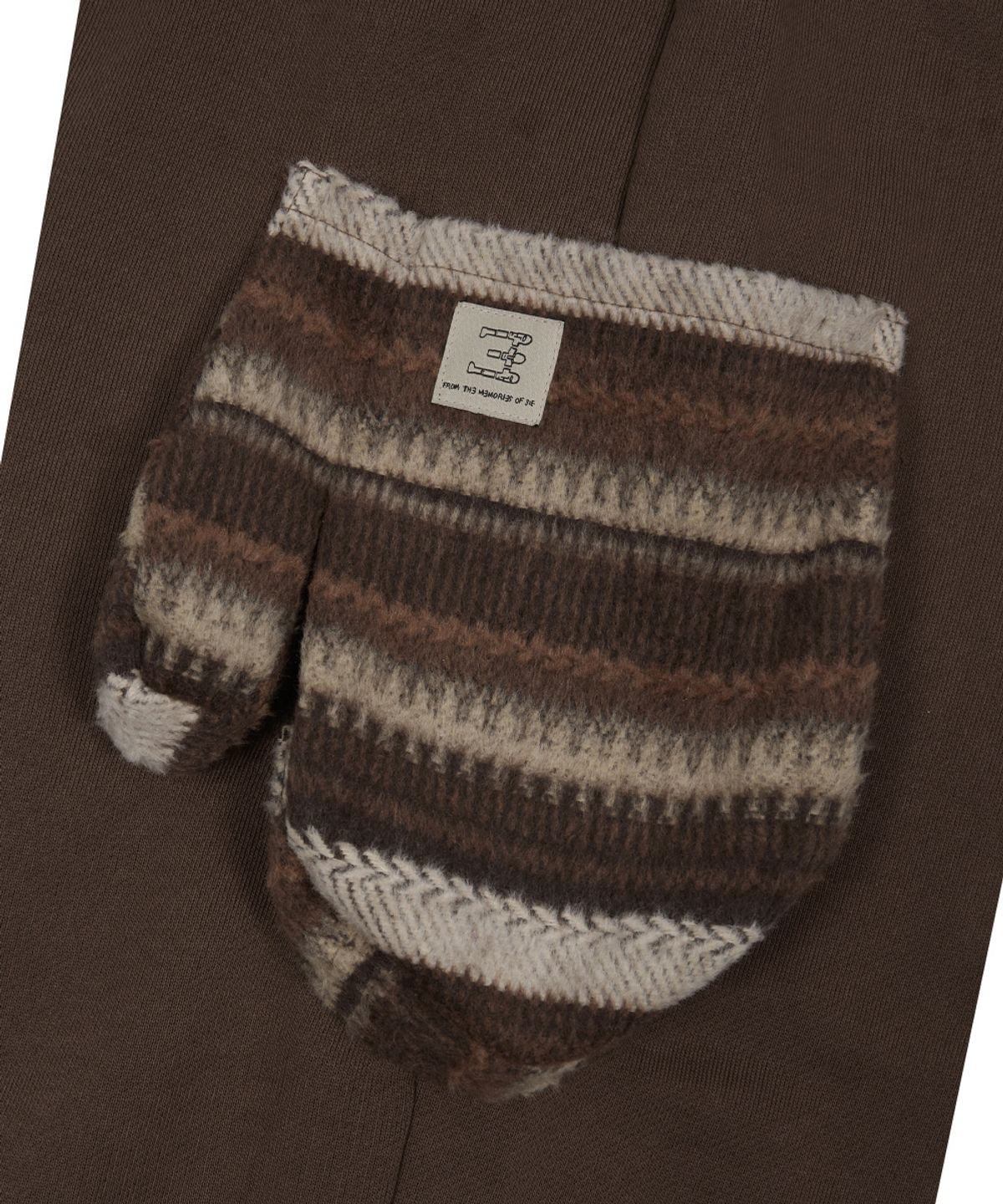쓰리아이(3IE) MISMATCH CARGO PANTS_DARK BROWN