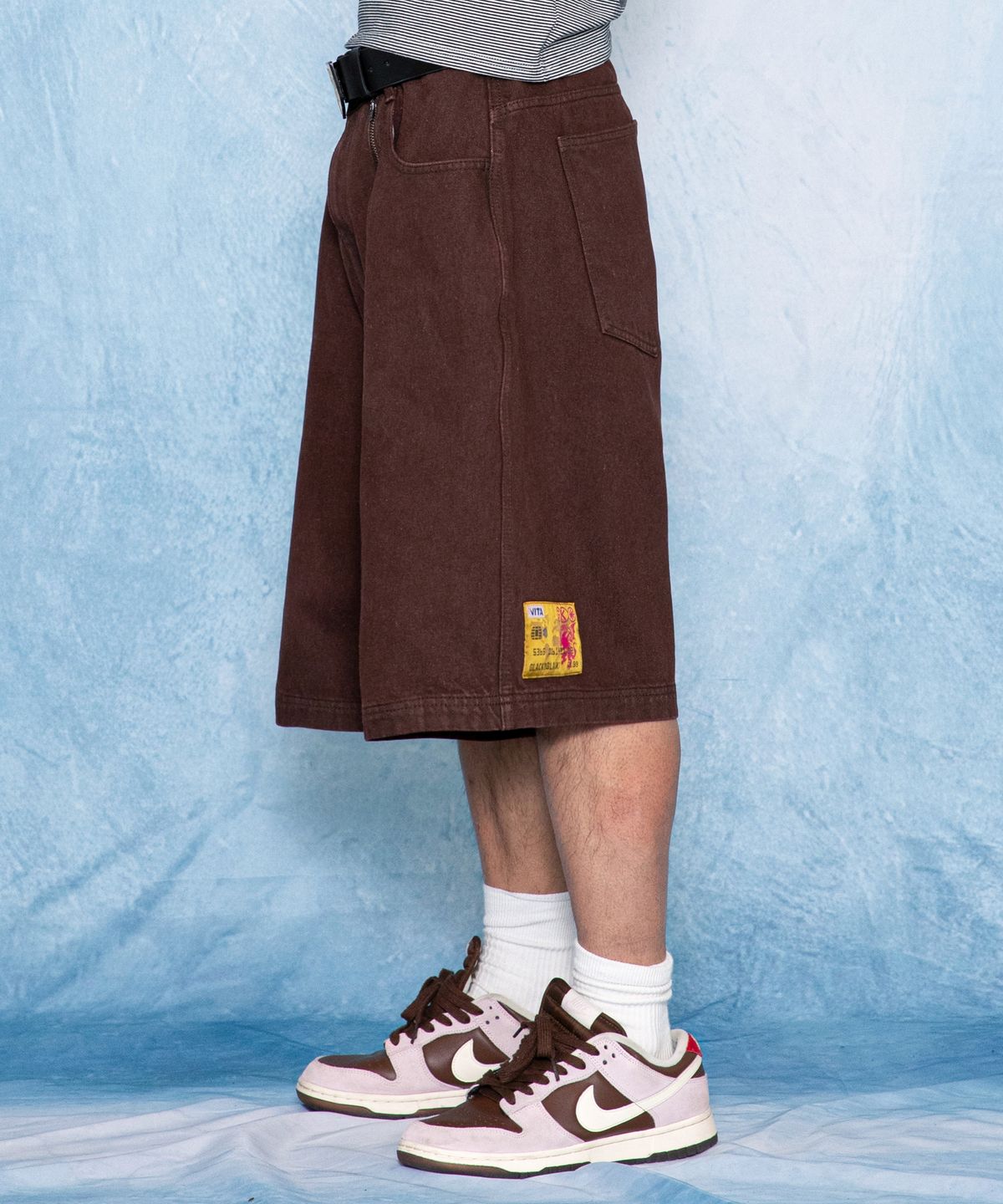 글랙(GLACK) GHP037 308 리디렉션 워시드 데님 팬츠 (BROWN)