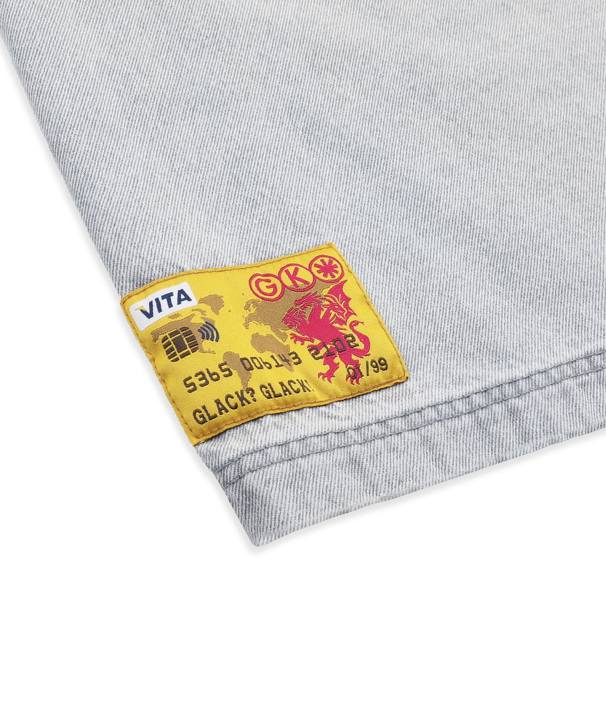글랙(GLACK) GHP037 308 리디렉션 워시드 데님 팬츠 (BEIGE)