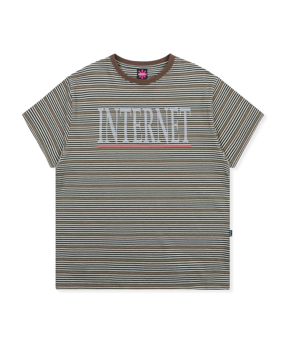 글랙(GLACK) GT169 인터넷 서퍼 스트라이프 티셔츠 (BROWN)