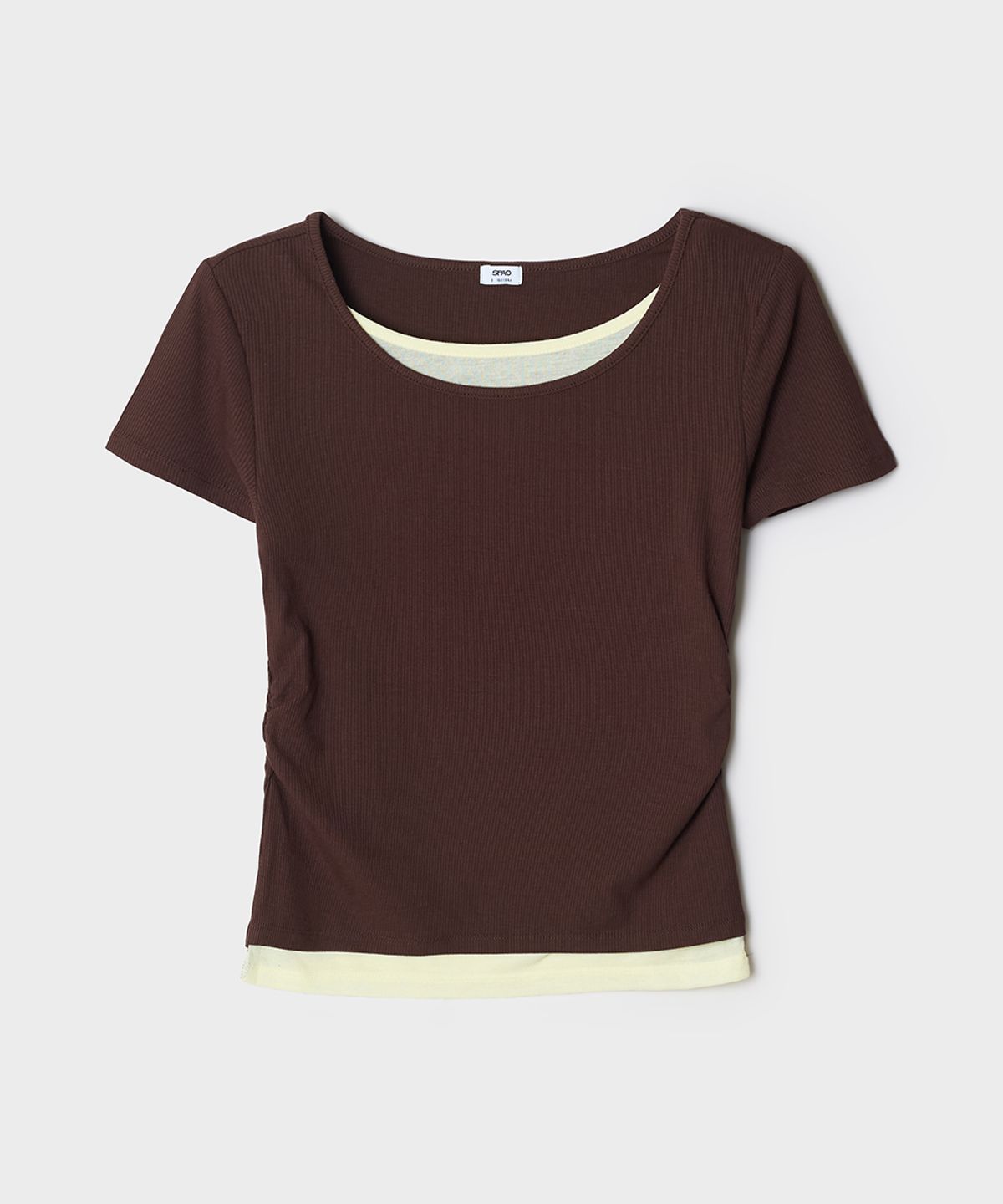 스파오(SPAO) 레이어드 셔링 반팔티_SPRWG25G04