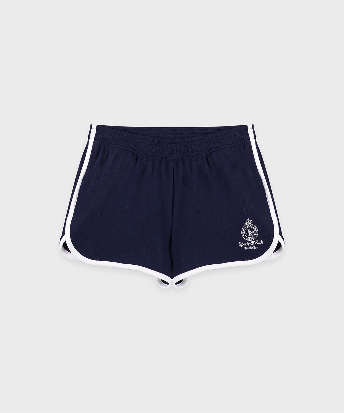 스포티앤리치(SPORTY&RICH) 크라운 테니스 피케 쇼츠 R255AW7020