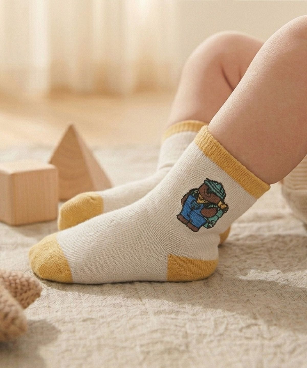지프키즈(JEEPKIDS) 캠핑 베어 양말 3pack (KR0GSU101YE)
