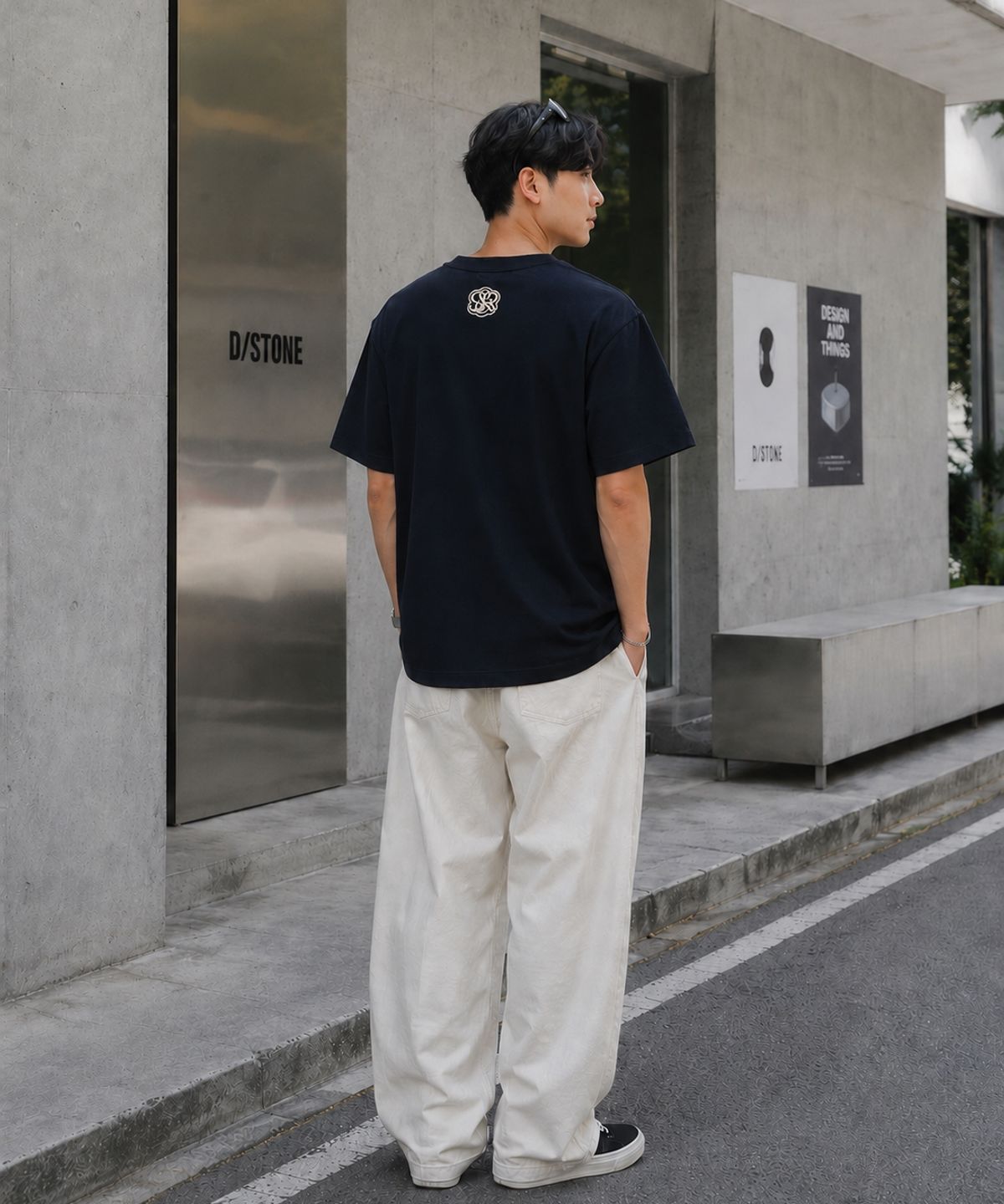스테이지알(STAGE.R) 시그니처서브 반팔 티셔츠 [네이비]